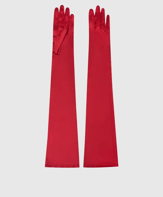 Dolce&Gabbana Guanti di raso rosso FG108AFURHM