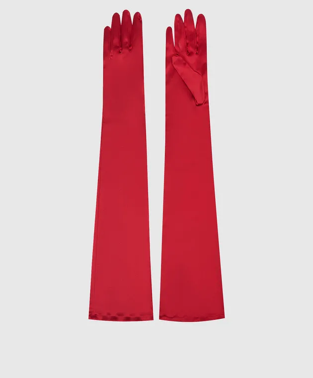 Dolce&Gabbana Guanti di raso rosso FG108AFURHM