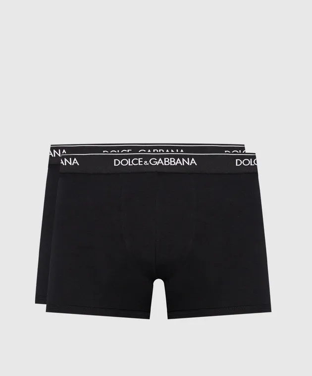 Dolce&Gabbana Set di boxer neri con logo M9C07JONN95