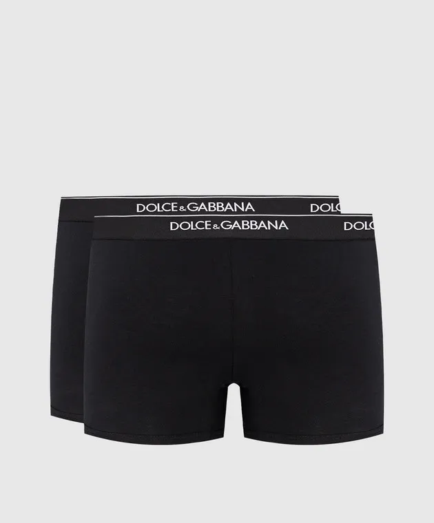 Dolce&Gabbana Set di boxer neri con logo M9C07JONN95
