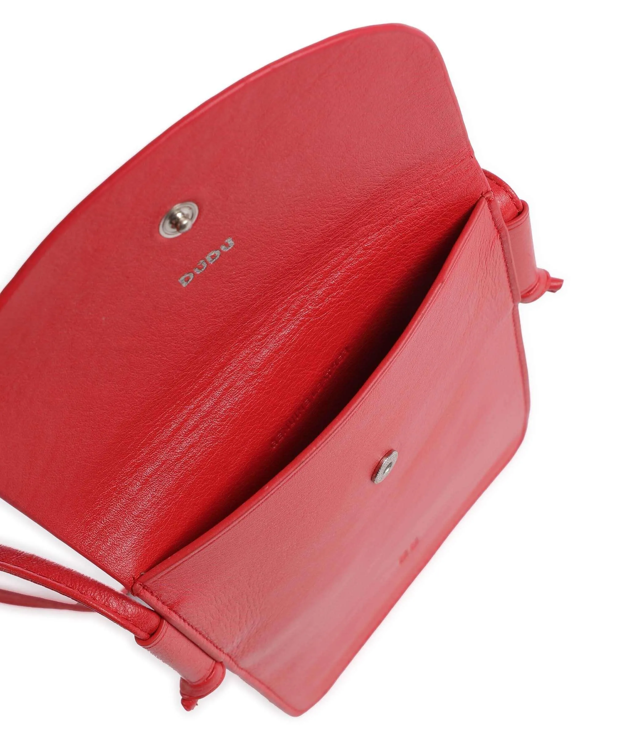  DuDu Bags Alicante Borsetta porta cellulare pelle di vitello finemente grana rosso  