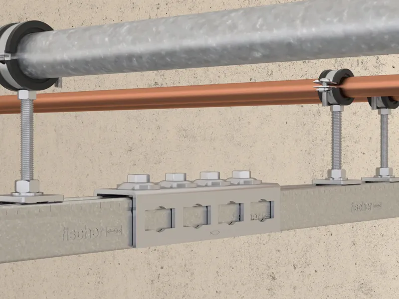 Elemento di connessione Fischer FUF OC 41 prolunga profili FUS, 200 mm (20pz)