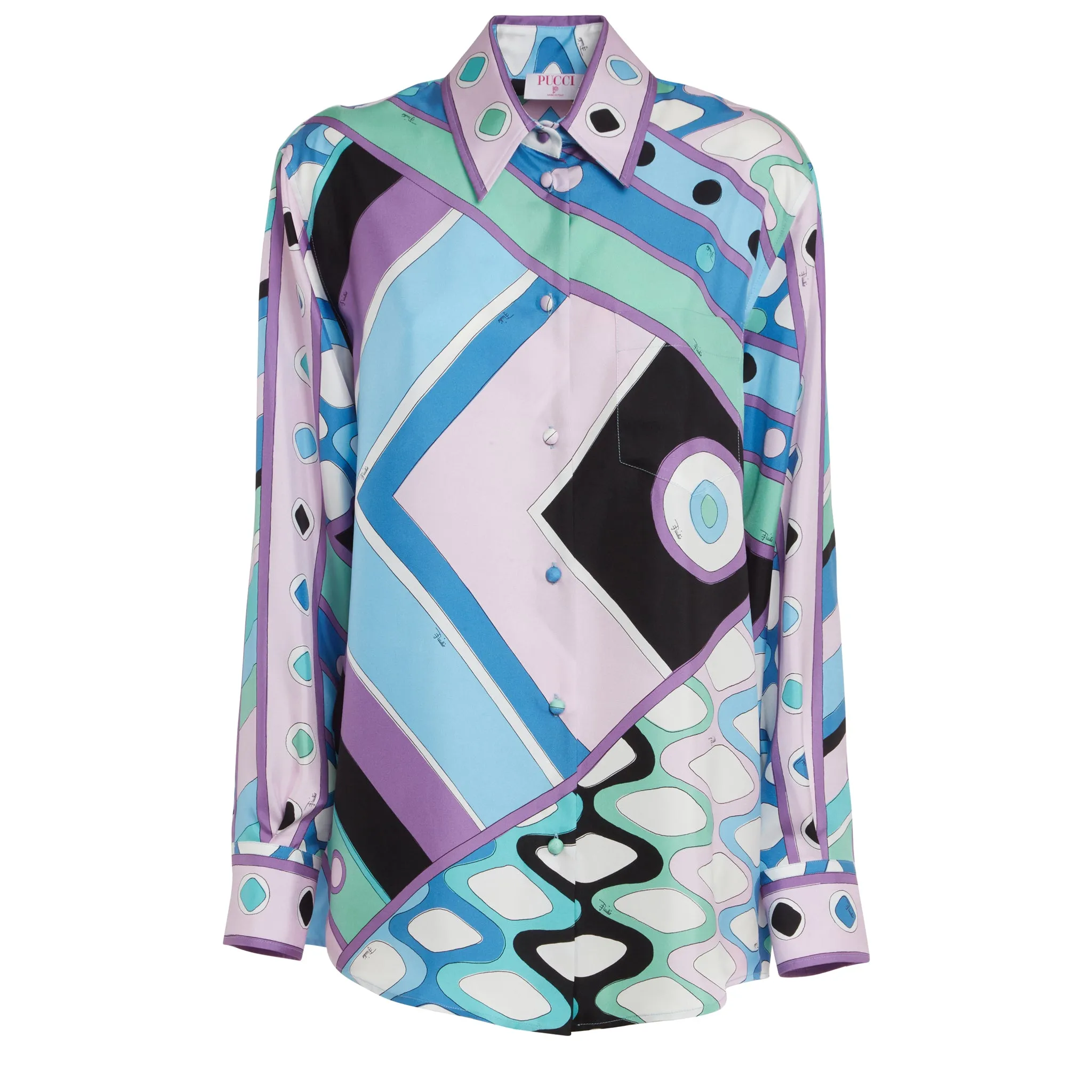 EMILIO PUCCI  Camicia in seta multicolor