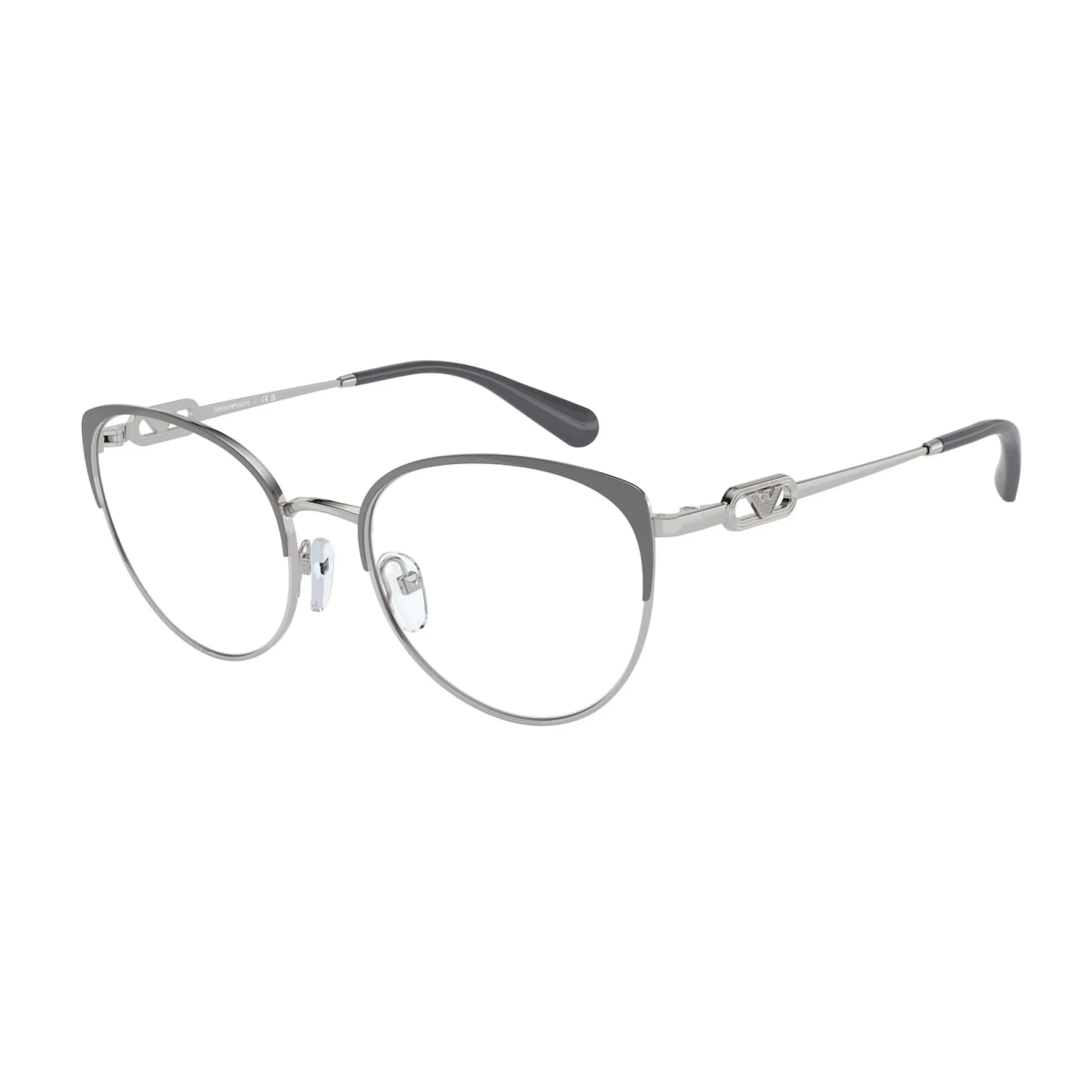   Emporio Armani EA 1150 - 3370 Argento Lucido/grigio | Occhiale Da Vista Donna 