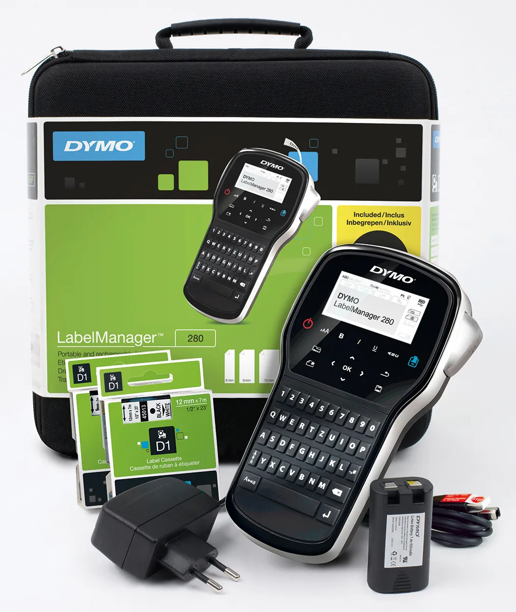 Etichettatrice Portatile Dymo DYMO, QWERTZ, largh. 12mm max, USB