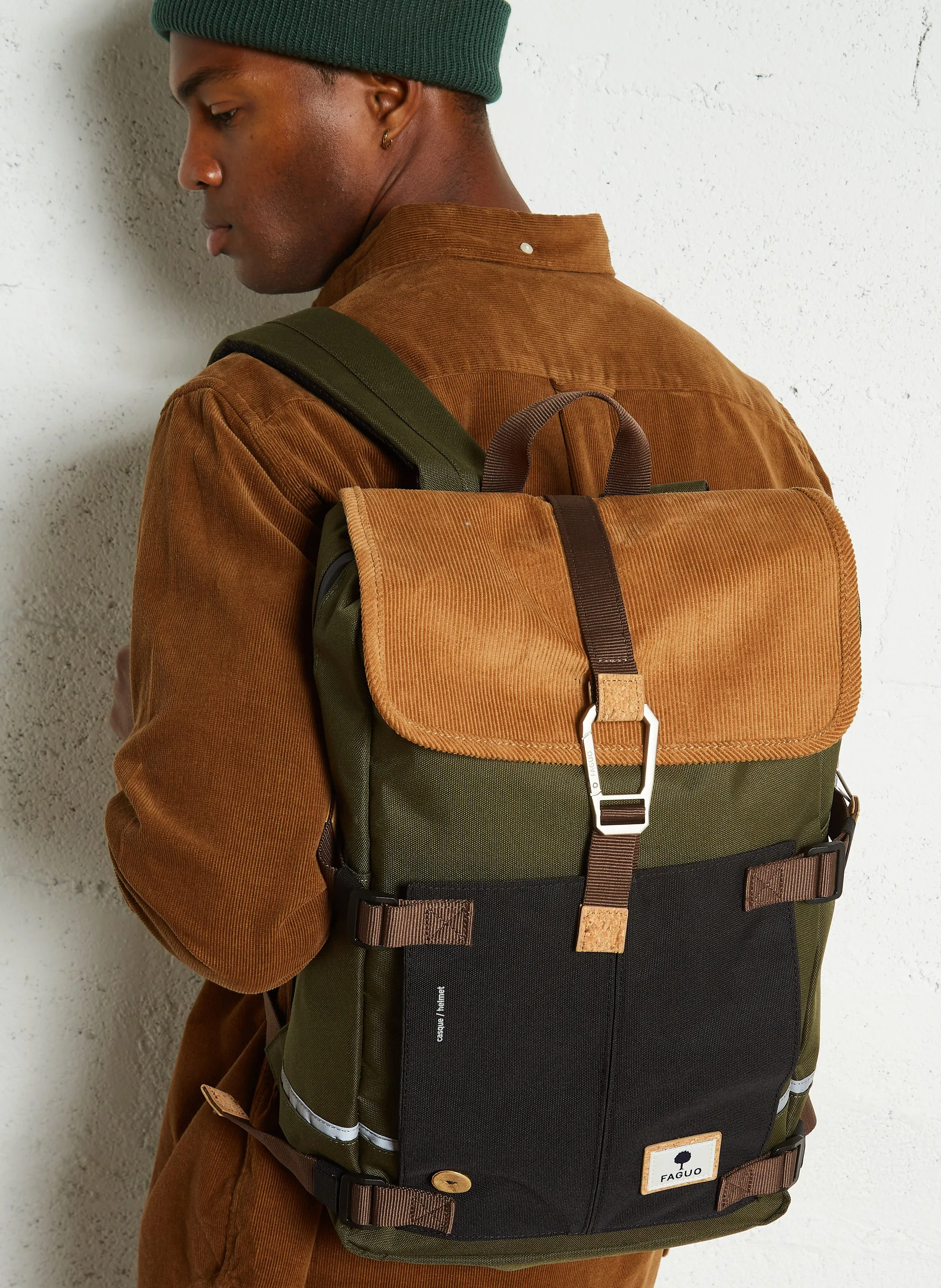  FAGUO   COMMUTER - Zaino vegano | Kaki