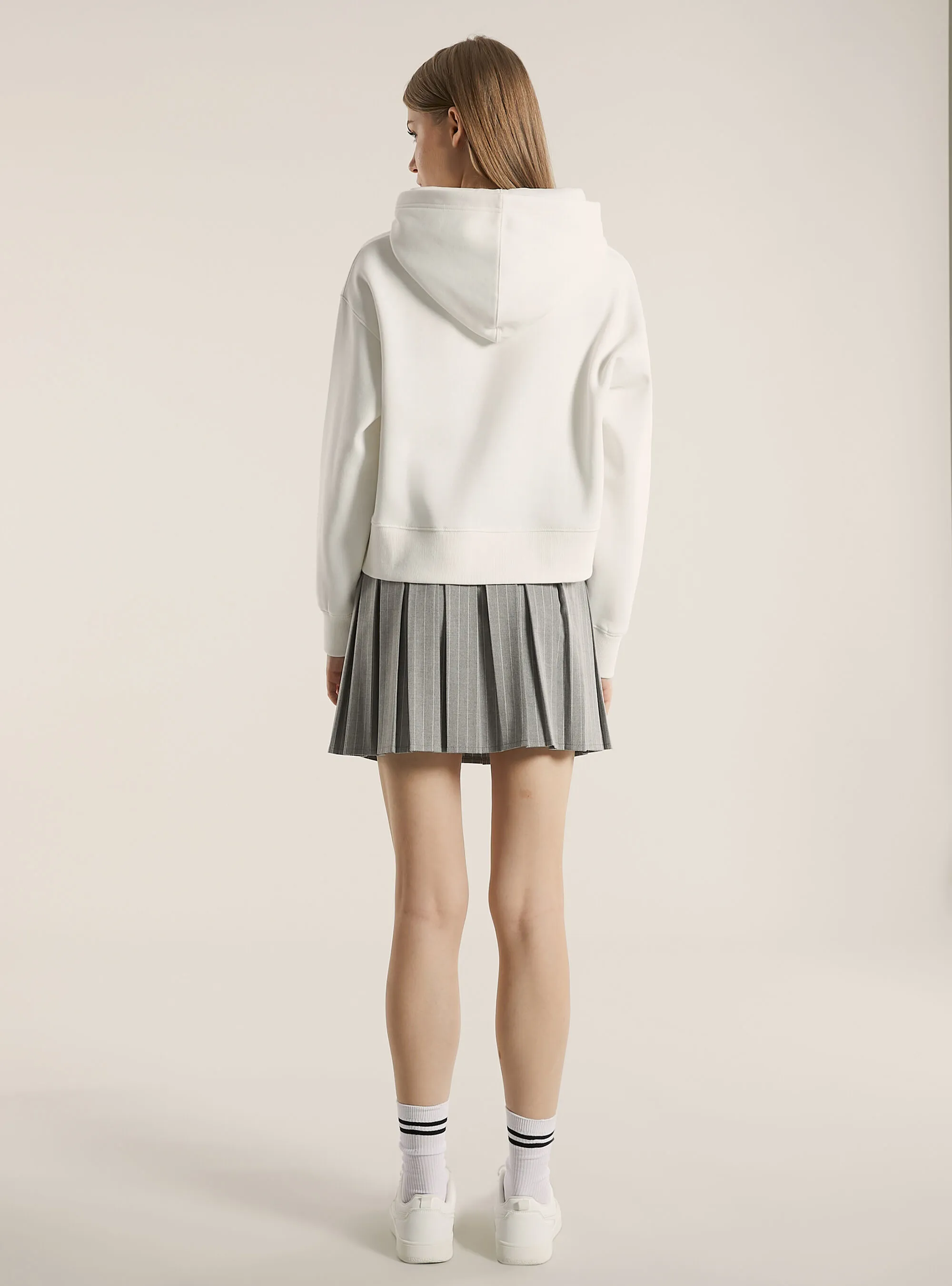 Felpa boxy fit con cappuccio