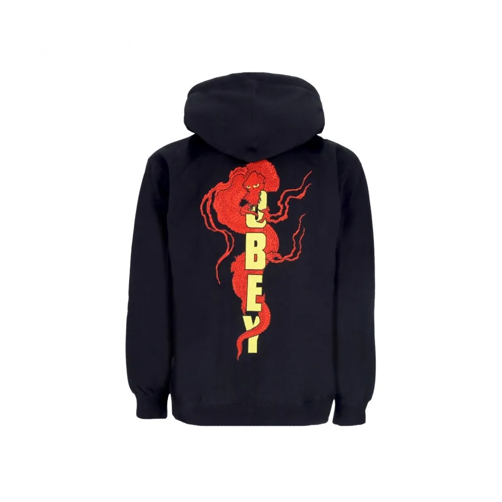felpa cappuccio zip uomo dragon zip hood fleece BLACK