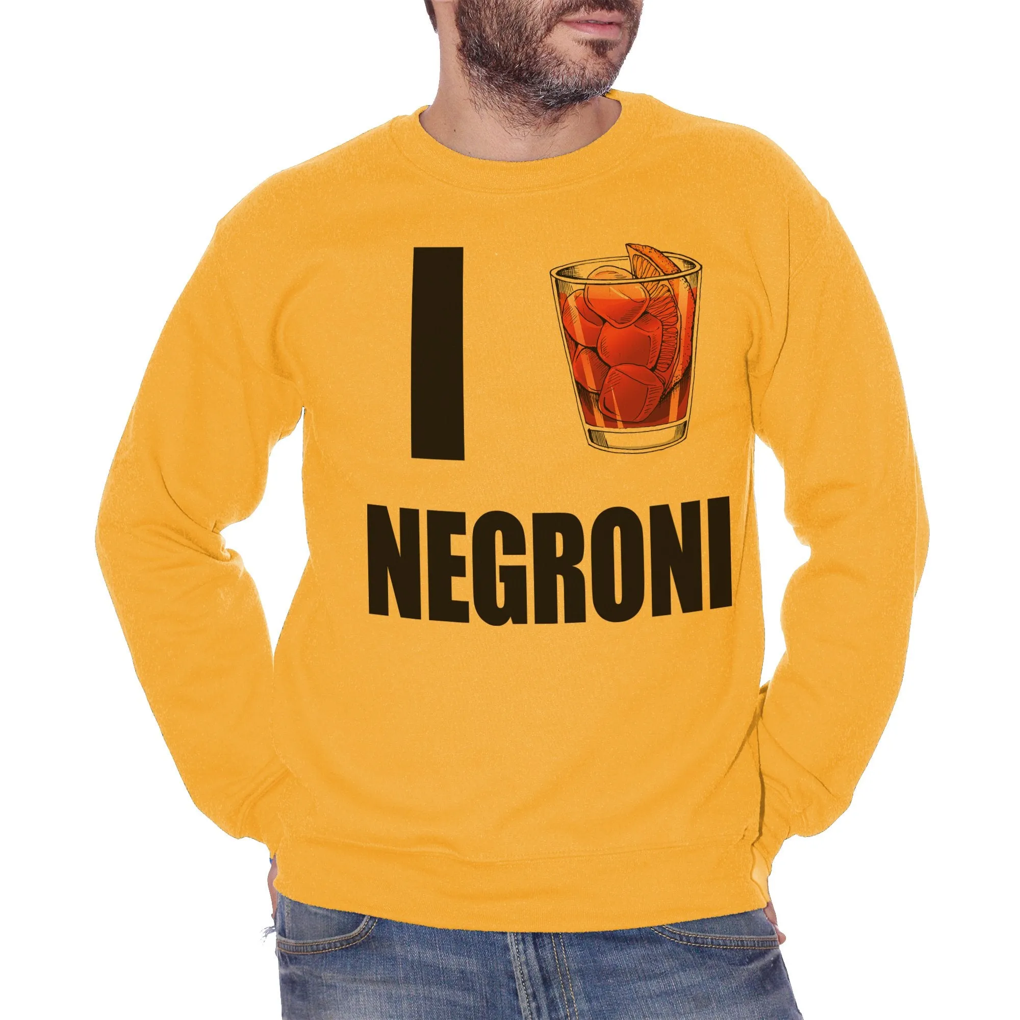 Felpa Girocollo I Love Spritz Negroni Amaro Drink - SOCIAL