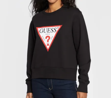 Felpa Guess W2YQ16KBA10 JBLK Nero
