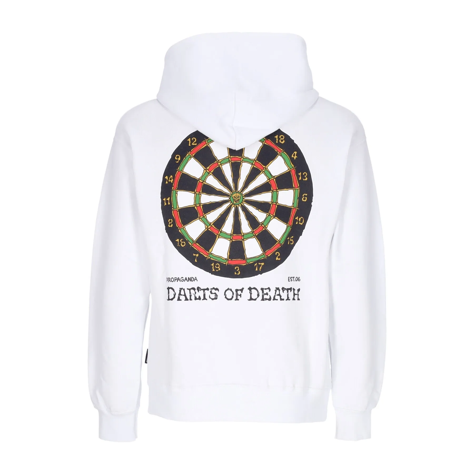 Felpa Leggera Cappuccio Uomo Darts Hoodie White