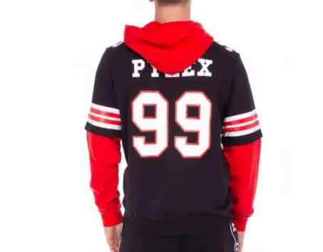 FELPA PYREX MEN 34401 NERO FOOTBALL