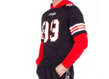FELPA PYREX MEN 34401 NERO FOOTBALL