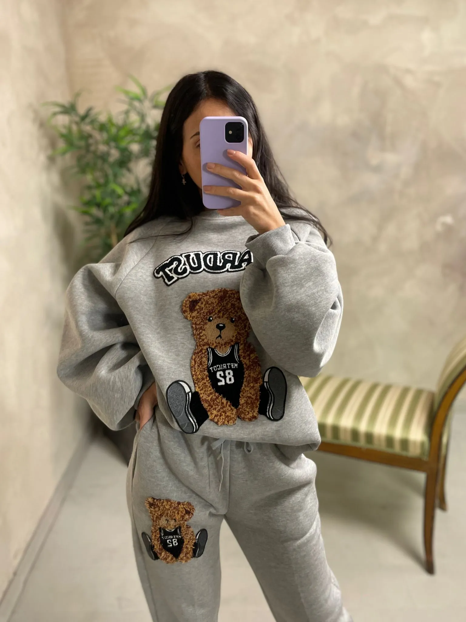 Felpa Stardust Basket Grigio