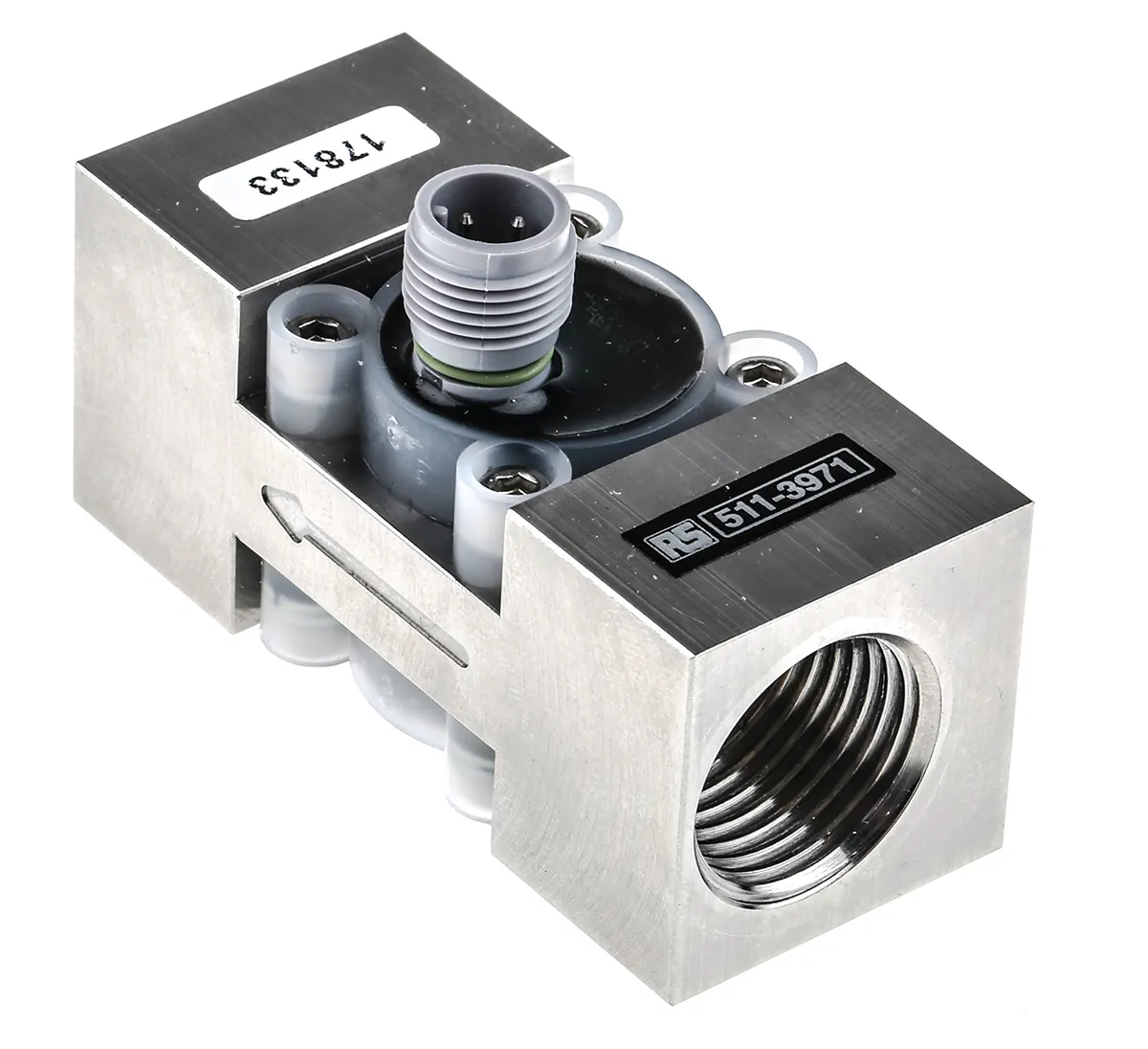 Flussometro RS PRO, per Liquidi, flusso 0,5 l/min → 15 l/min