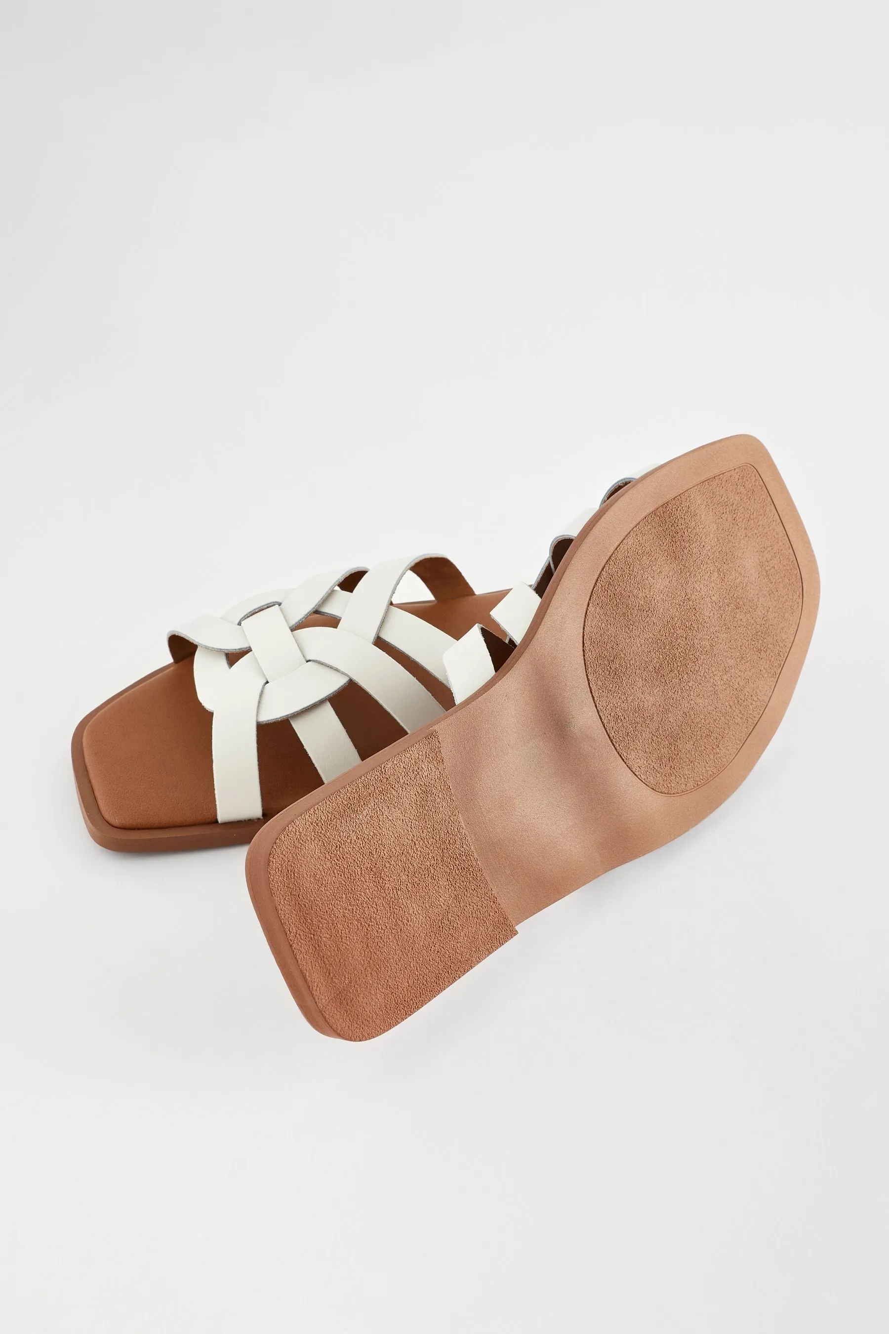 Forever Comfort® - Sabot in pelle a reticolo Sandali