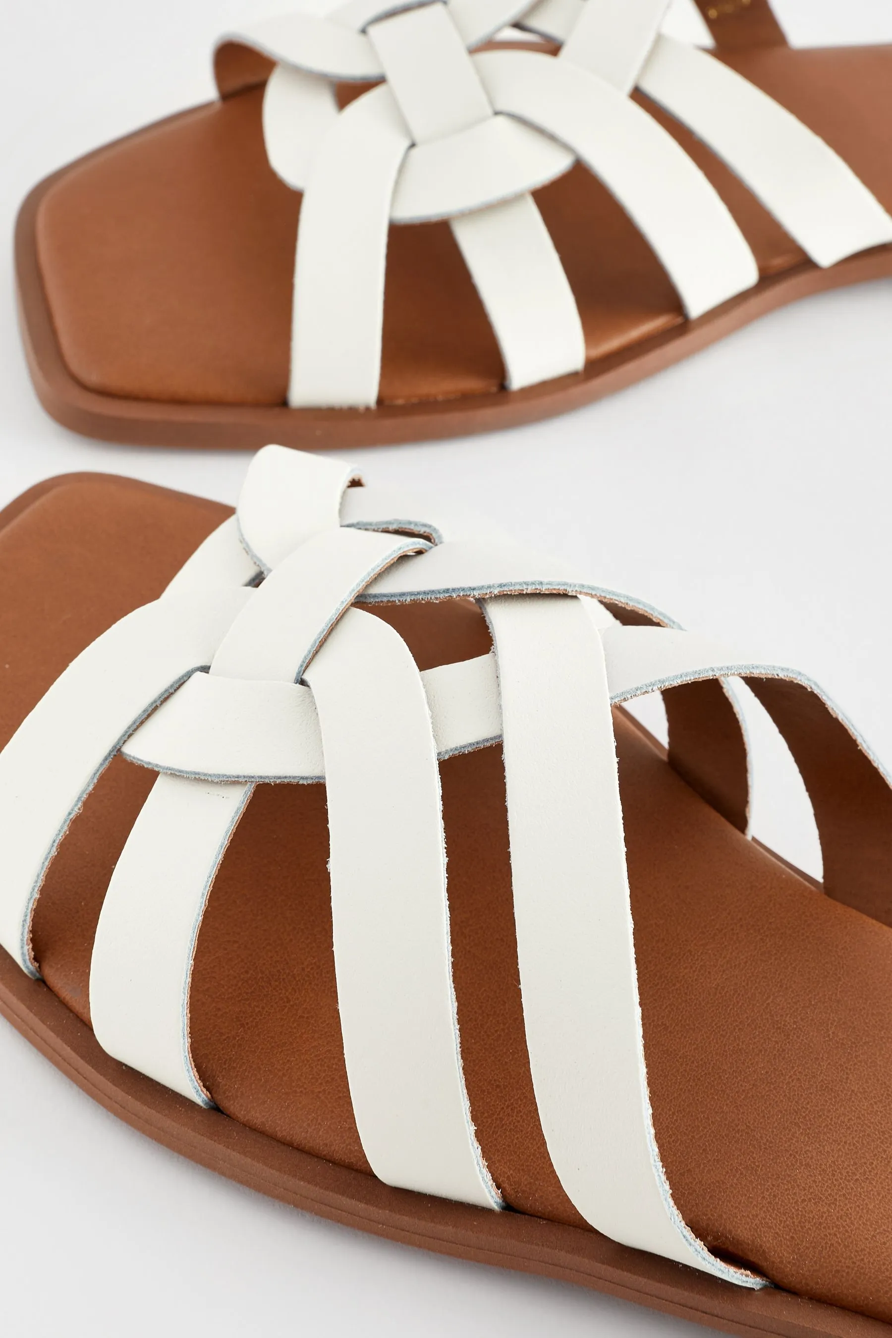 Forever Comfort® - Sabot in pelle a reticolo Sandali
