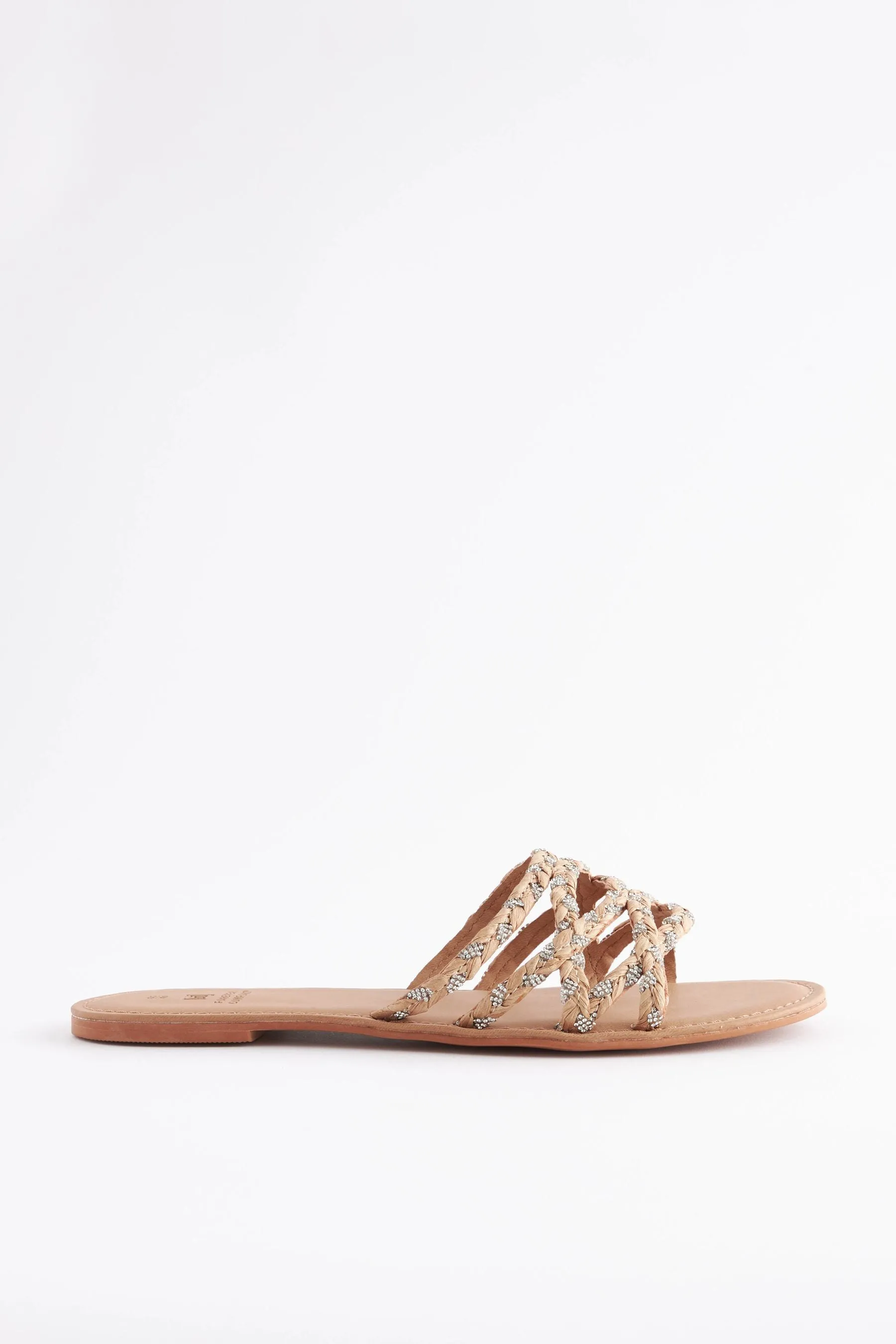 Forever Comfort® - Sabot in rafia con pietre