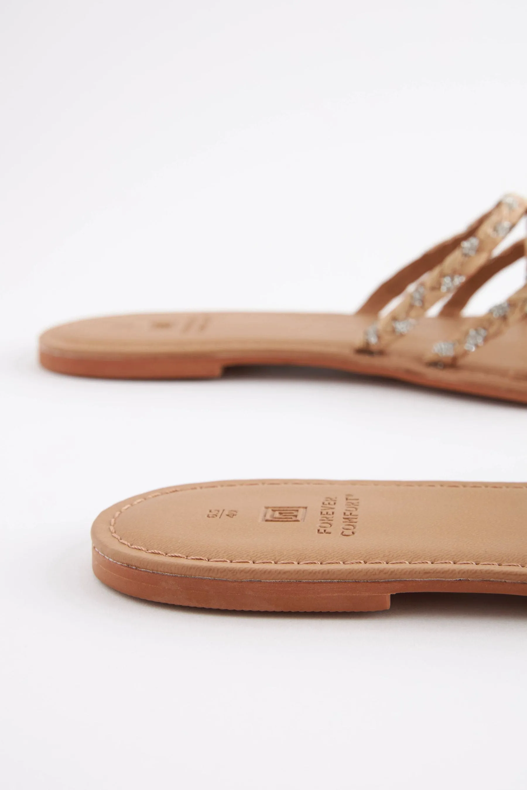 Forever Comfort® - Sabot in rafia con pietre