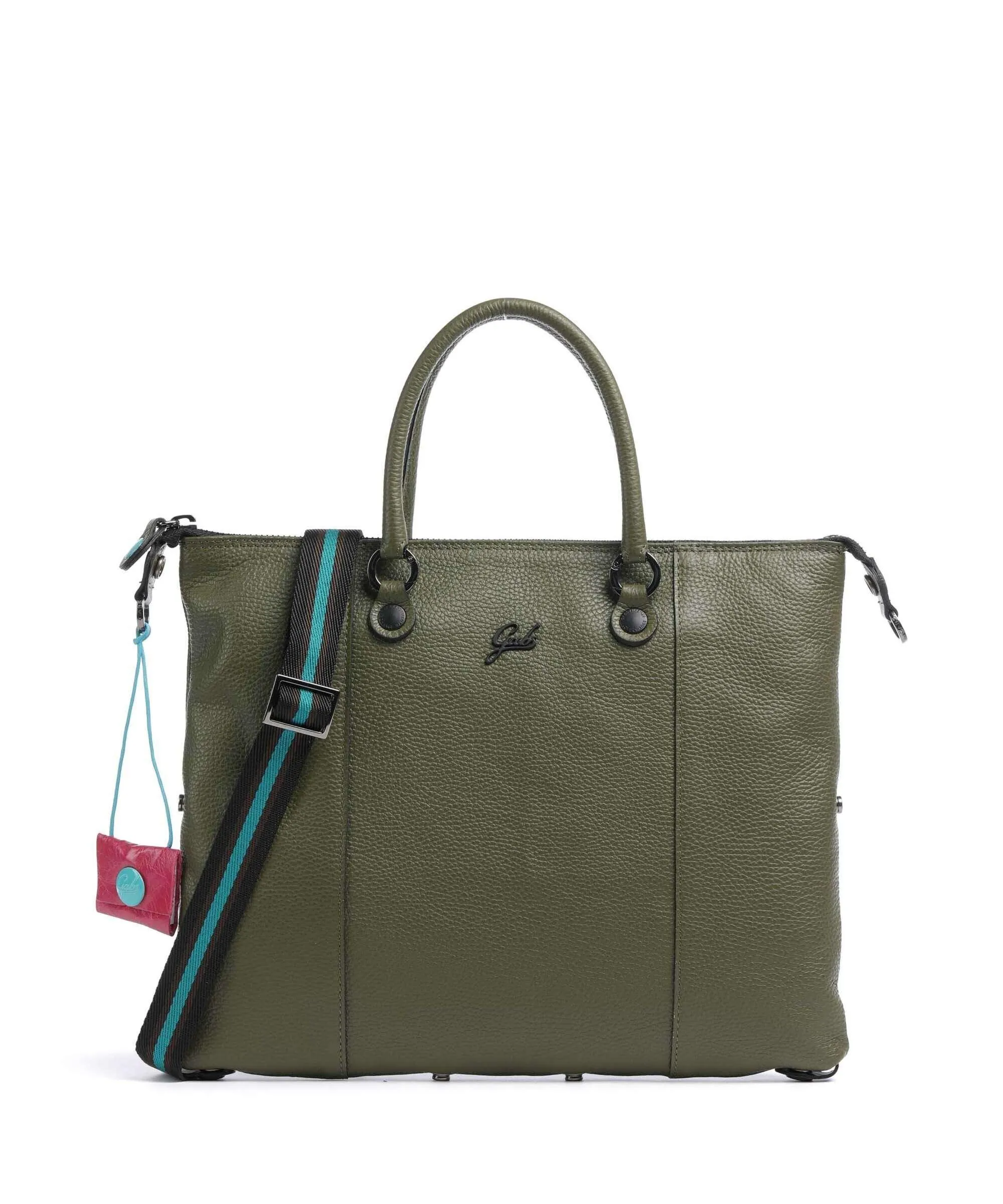  Gabs G3 Plus M Borsa a zainetto pelle di vitello grana verde-oliva  