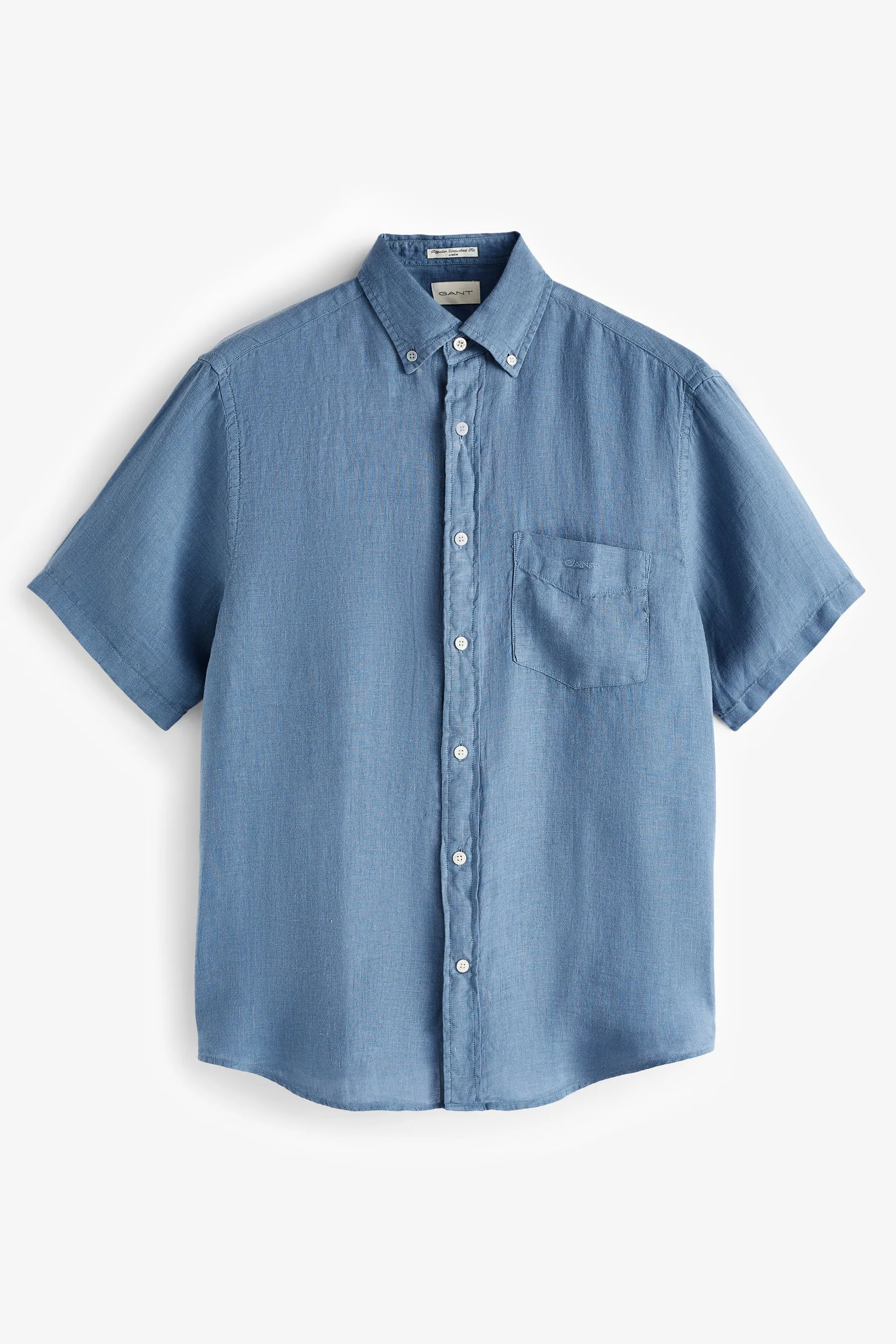 GANT regular  - Vestibilità tinta in capo 100% lino Maniche corte Camicia    