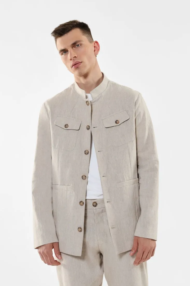 Giacca monopetto oversize con bottoni a contrasto