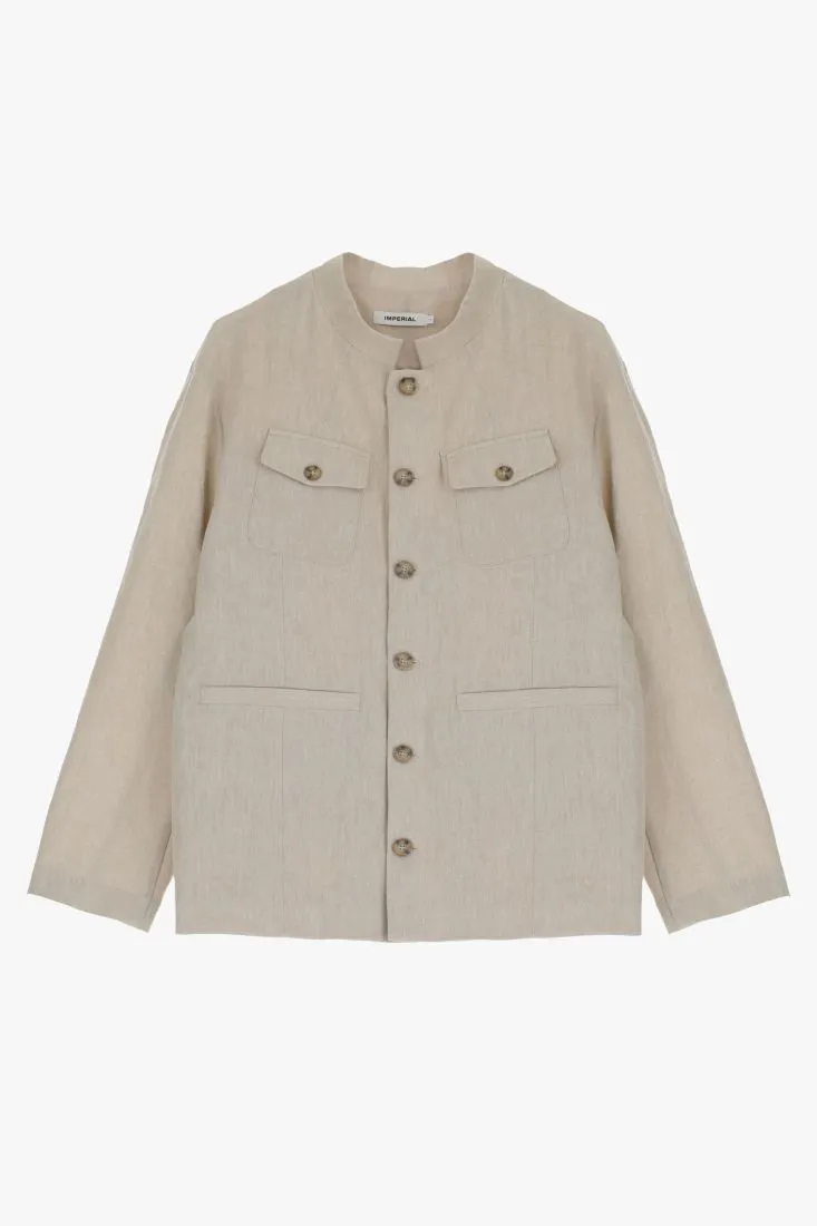 Giacca monopetto oversize con bottoni a contrasto