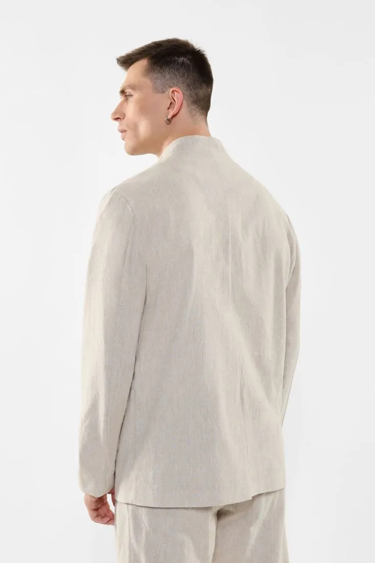 Giacca monopetto oversize con bottoni a contrasto