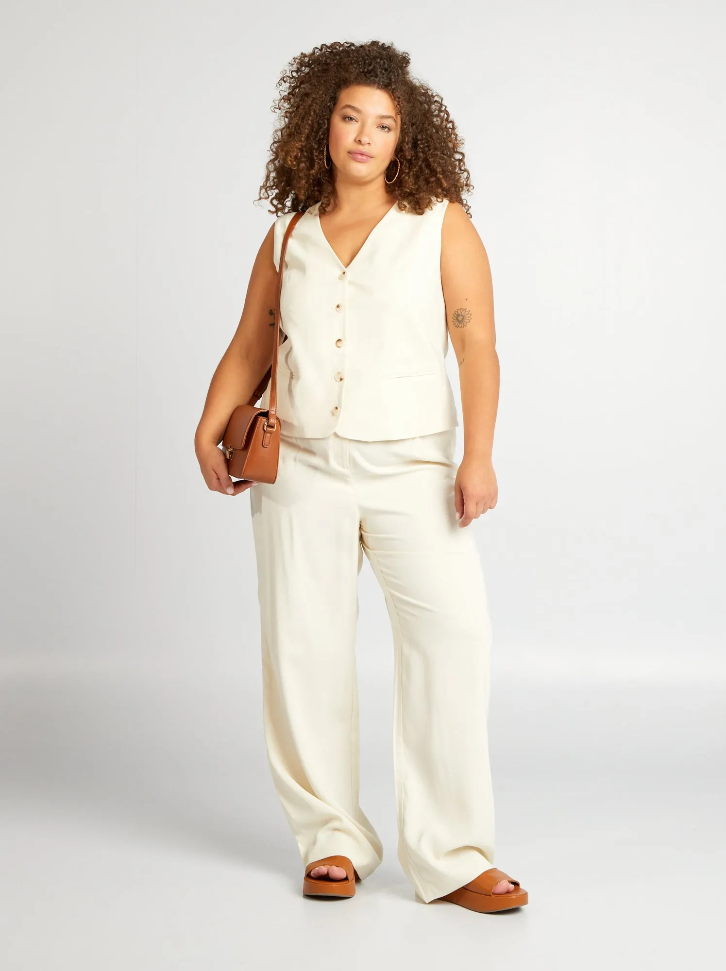 Giacca senza maniche - BEIGE