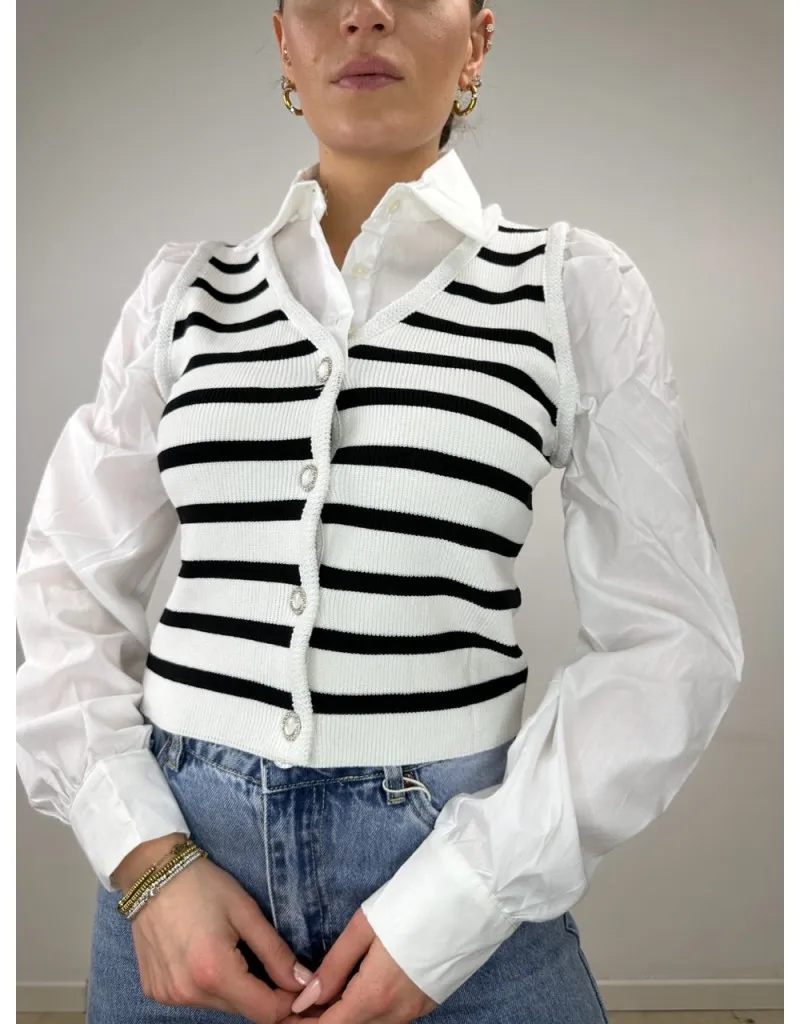 GILET + CAMICIA NERO