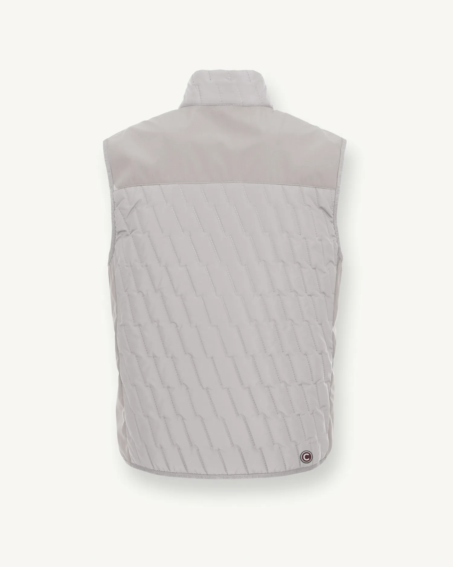 Gilet color ghiaccio con inserti in softshell