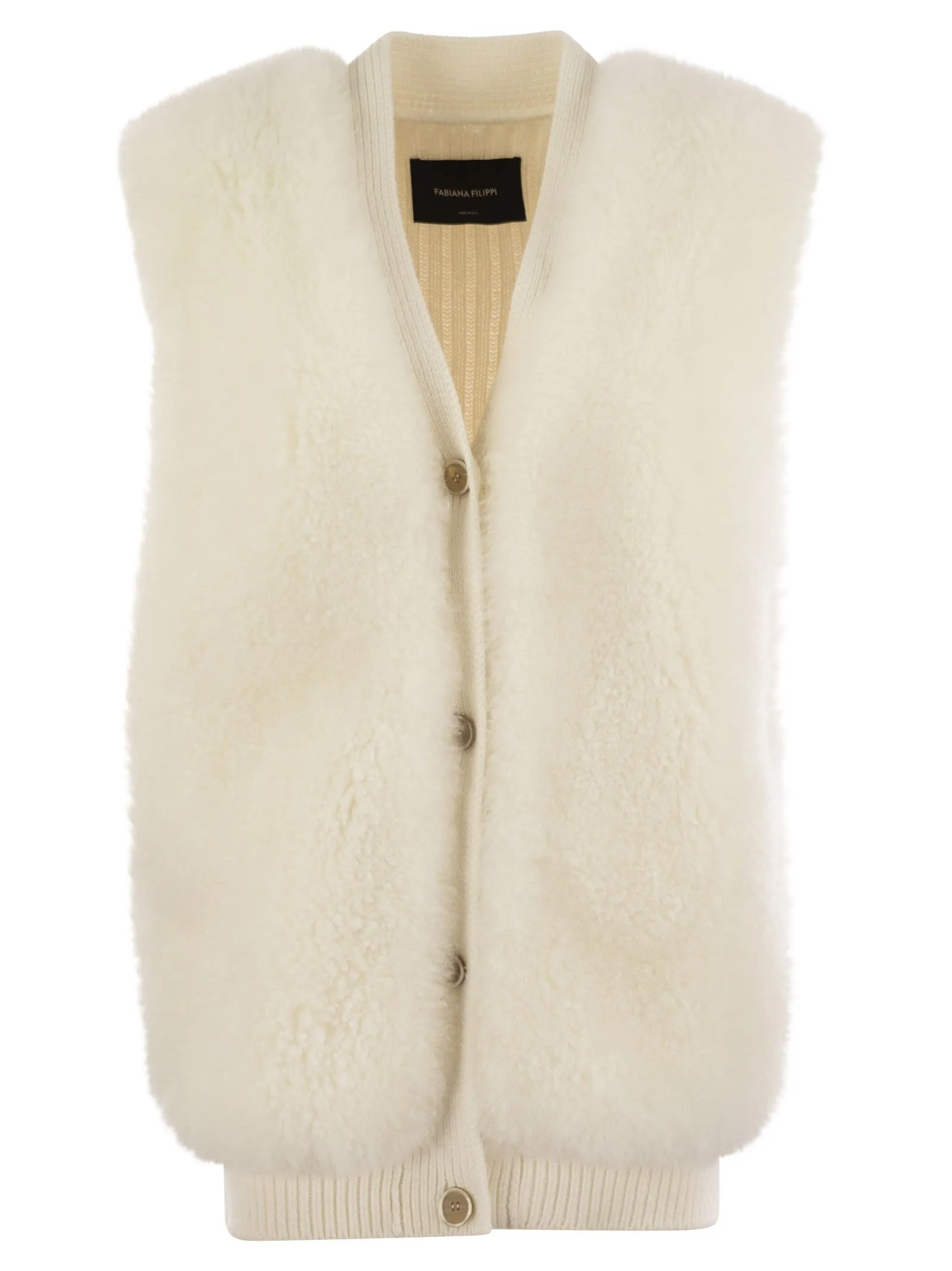 Gilet con shearling