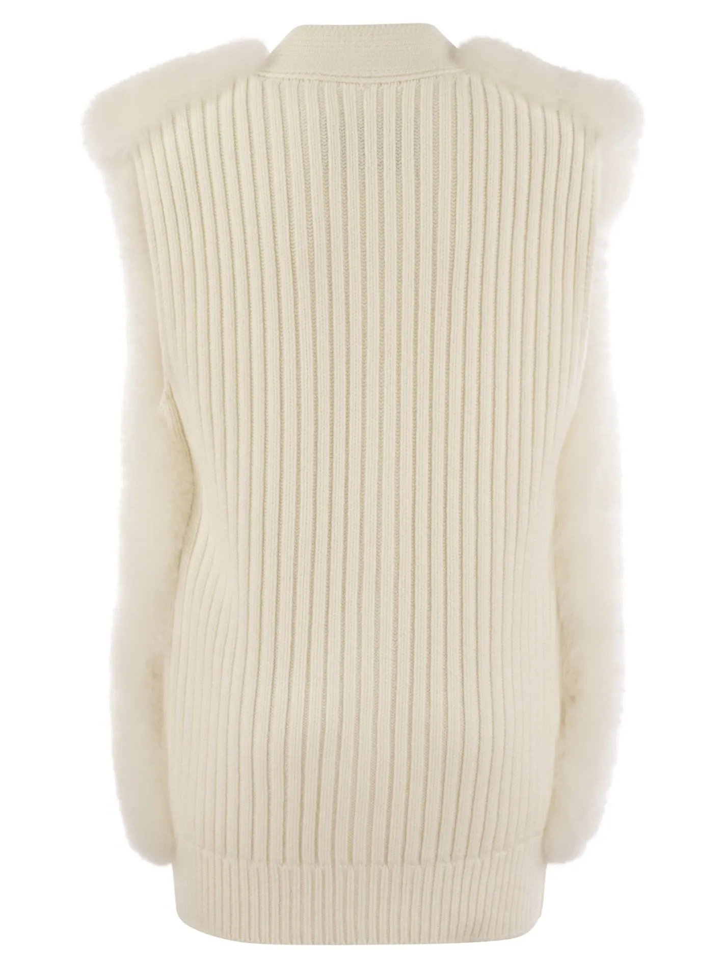 Gilet con shearling