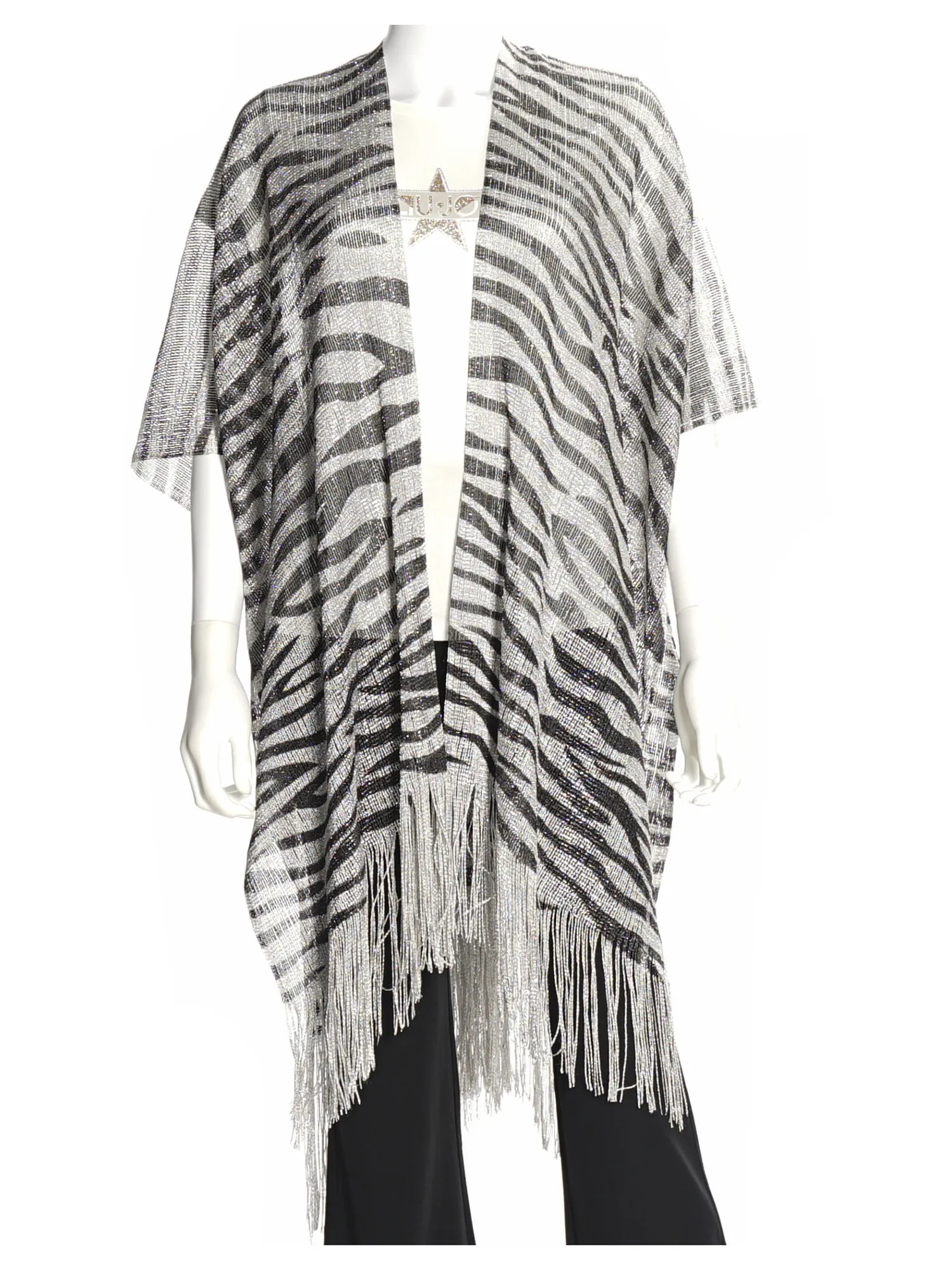 Gilet in rete Liu Jo da donna a fantasia zebrata
