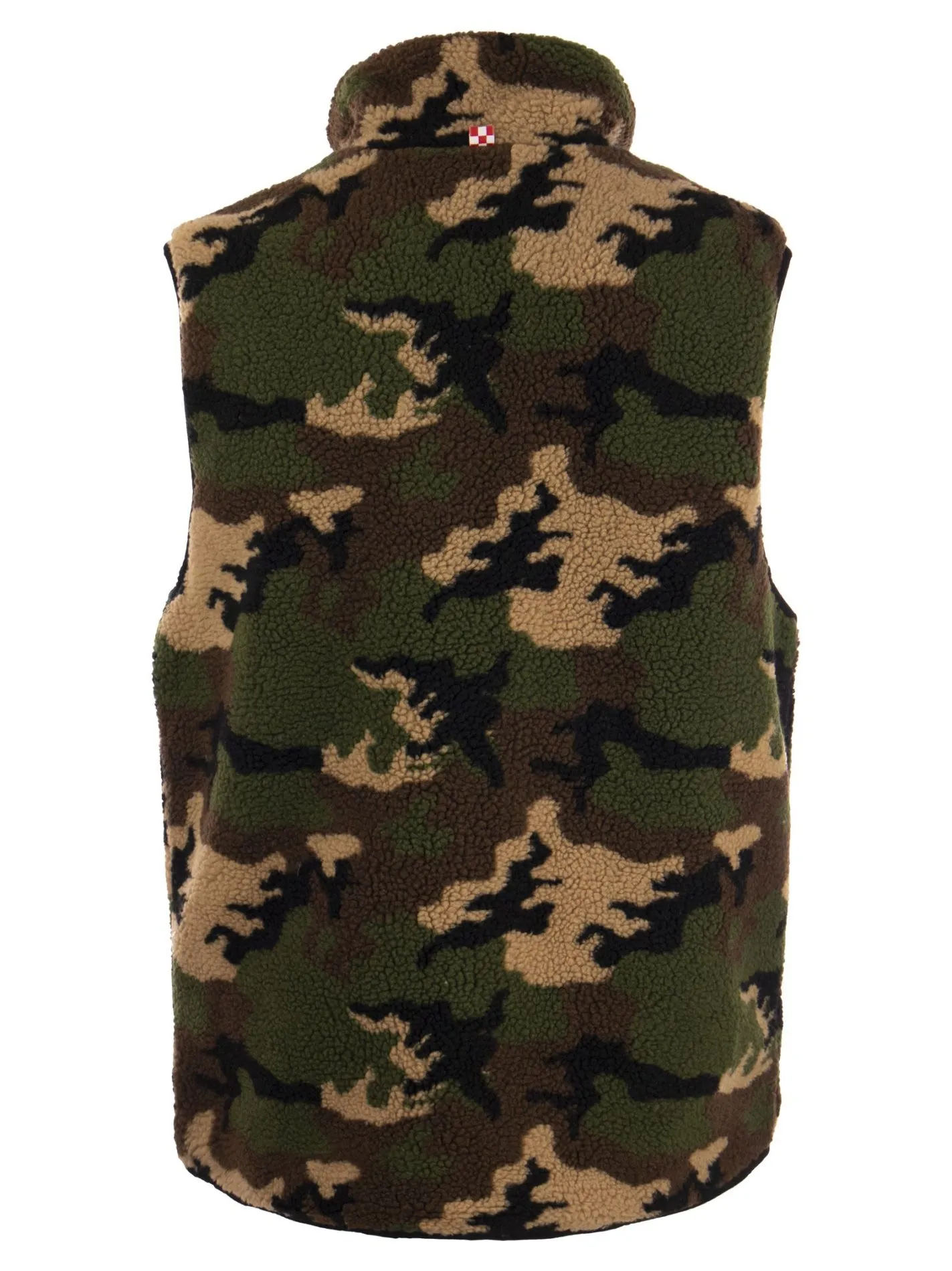 Gilet in sherpa con tasche applicate