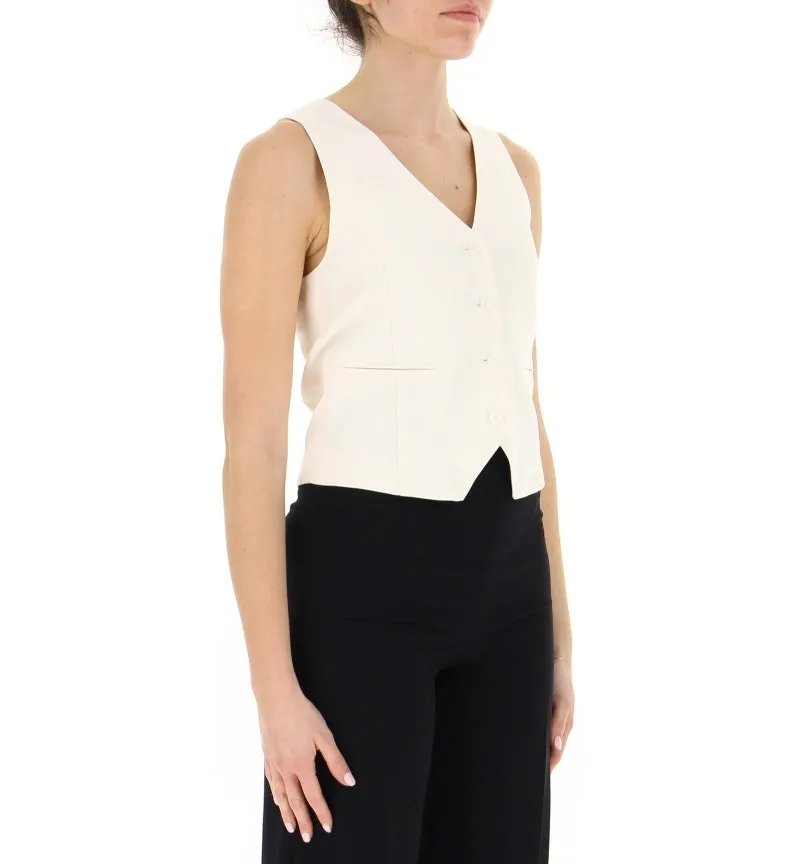 Gilet lino-viscosa