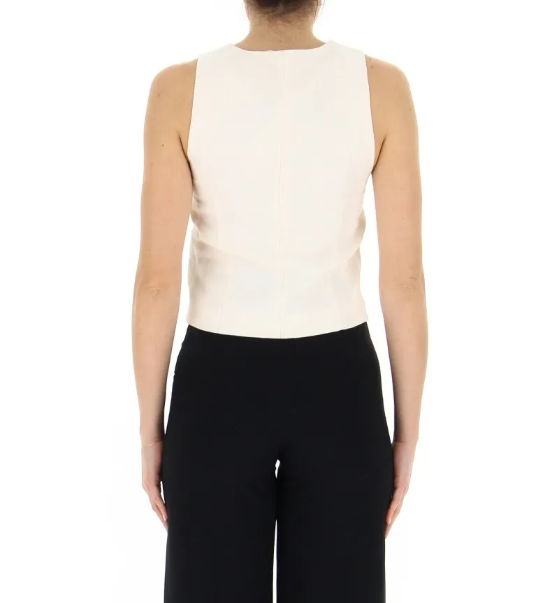 Gilet lino-viscosa