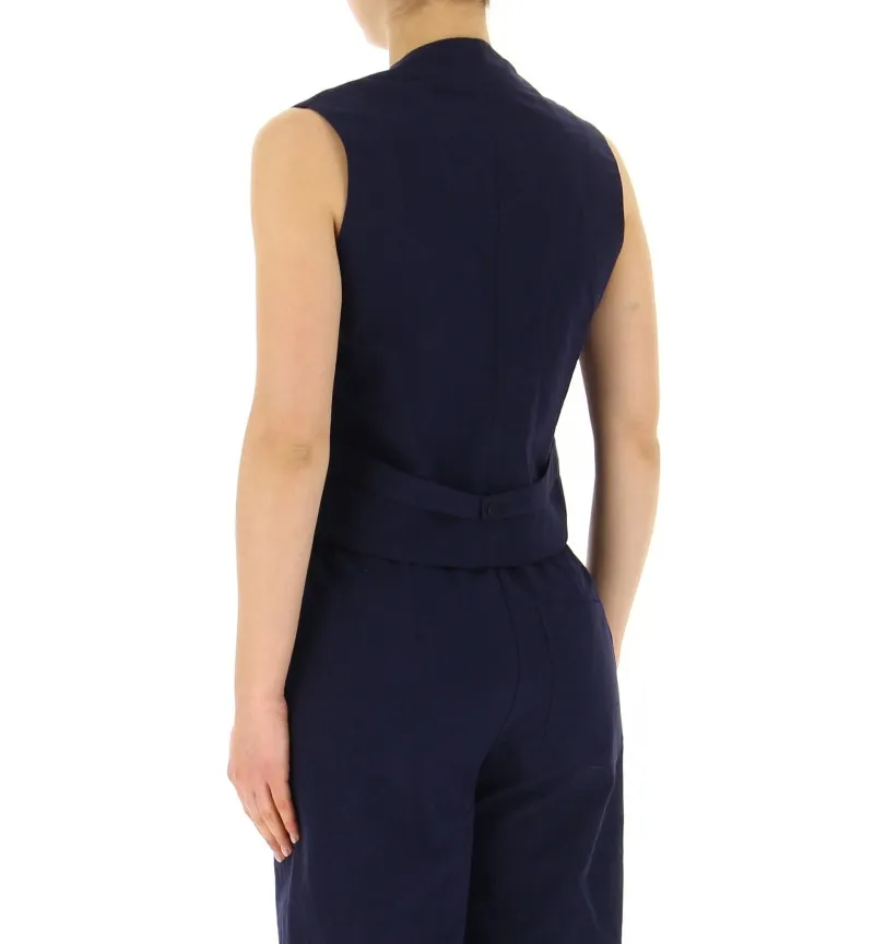 Gilet misto lino