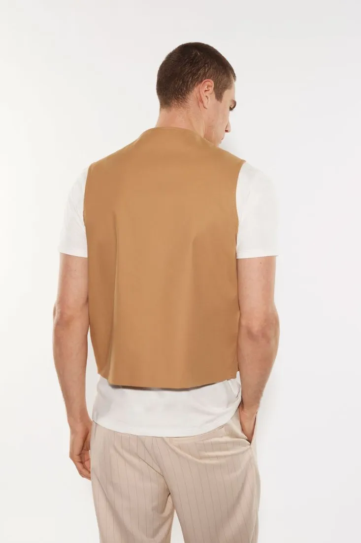 Gilet monocolour con scollo a V