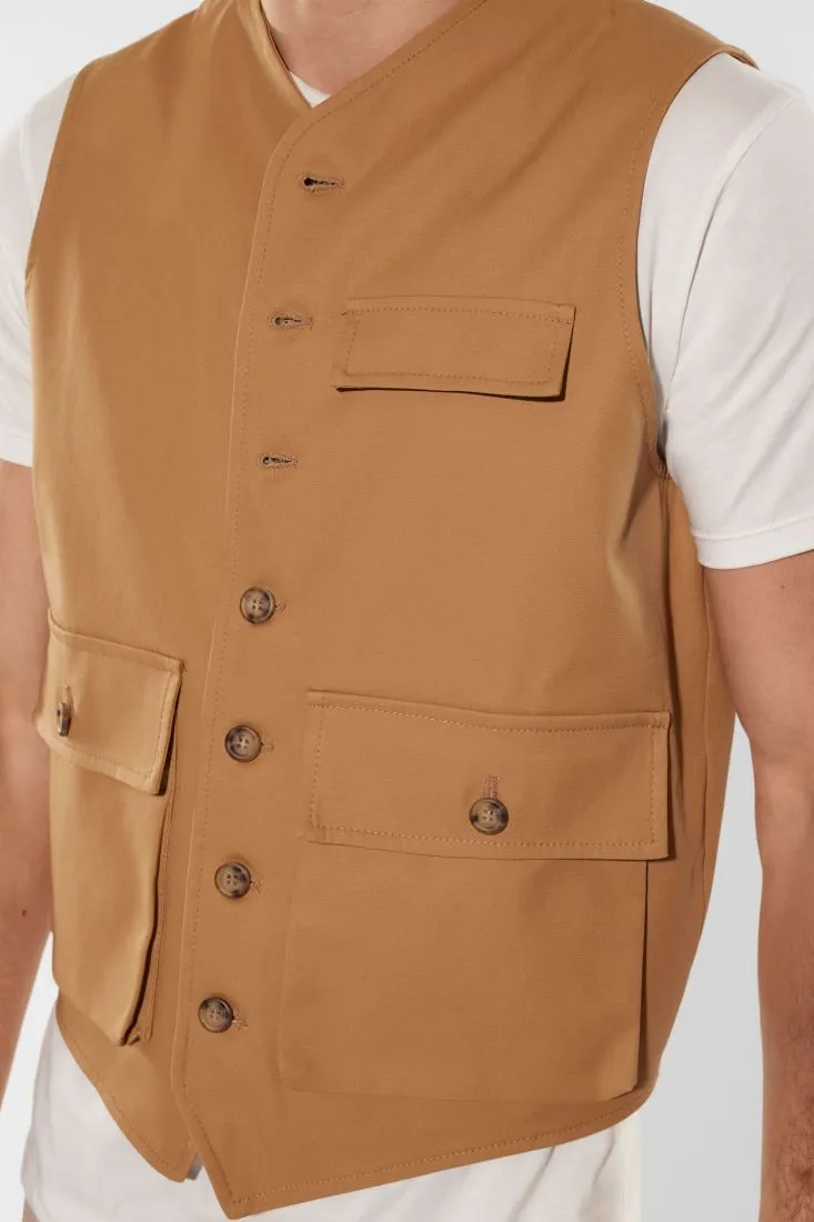 Gilet monocolour con scollo a V
