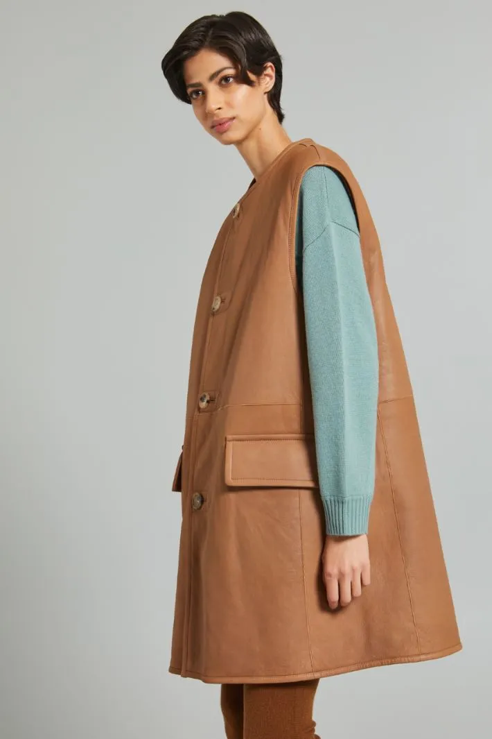 Gilet reversibile in montone