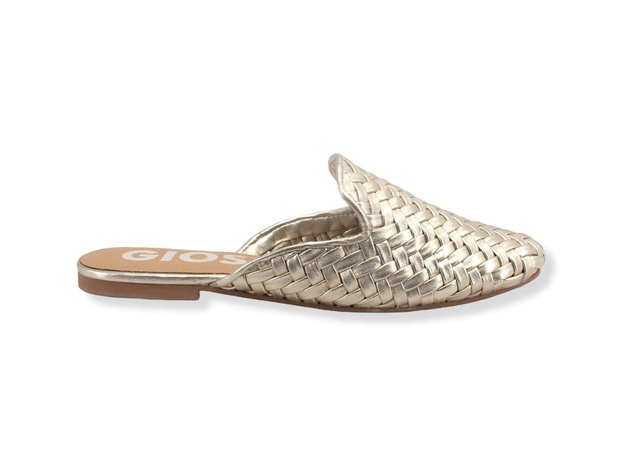 GIOSEPPO Houma Ciabatta Sabot Intreccio Gold 65938