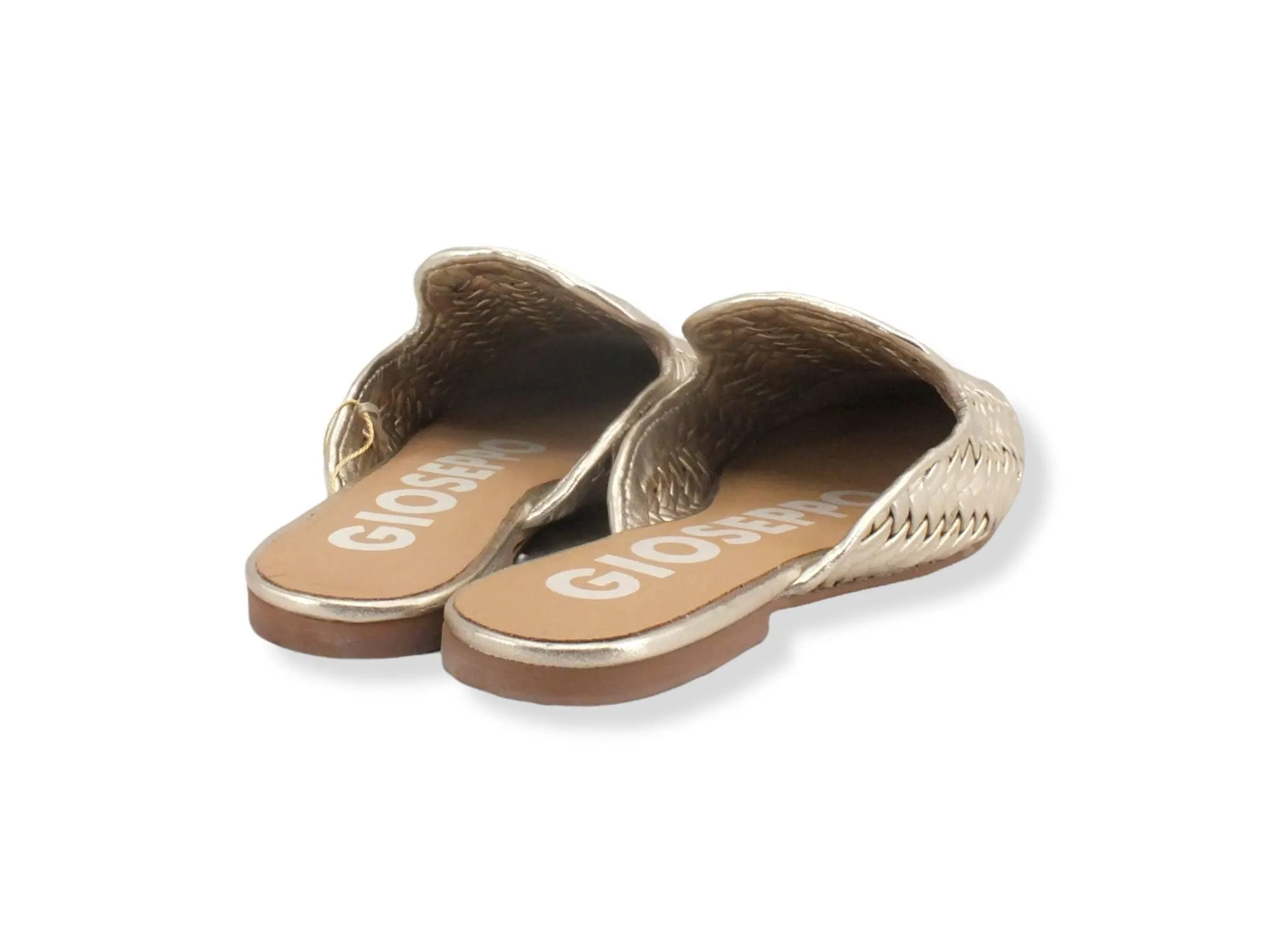 GIOSEPPO Houma Ciabatta Sabot Intreccio Gold 65938