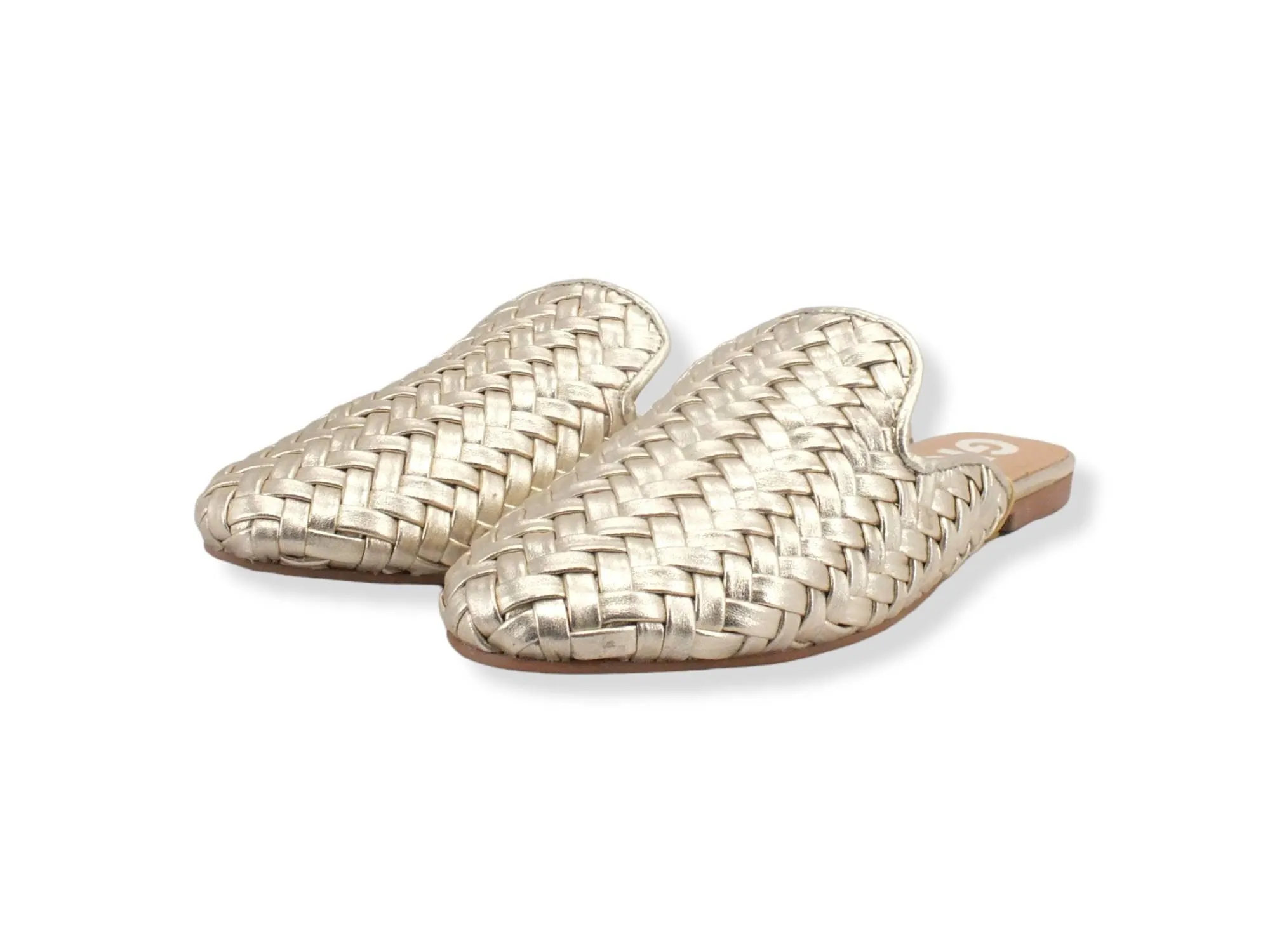 GIOSEPPO Houma Ciabatta Sabot Intreccio Gold 65938