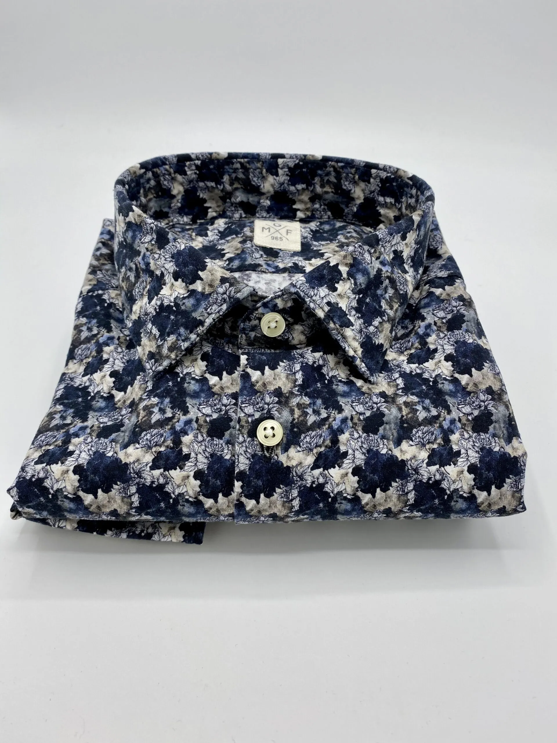 GMF965 Camicia floreale blu