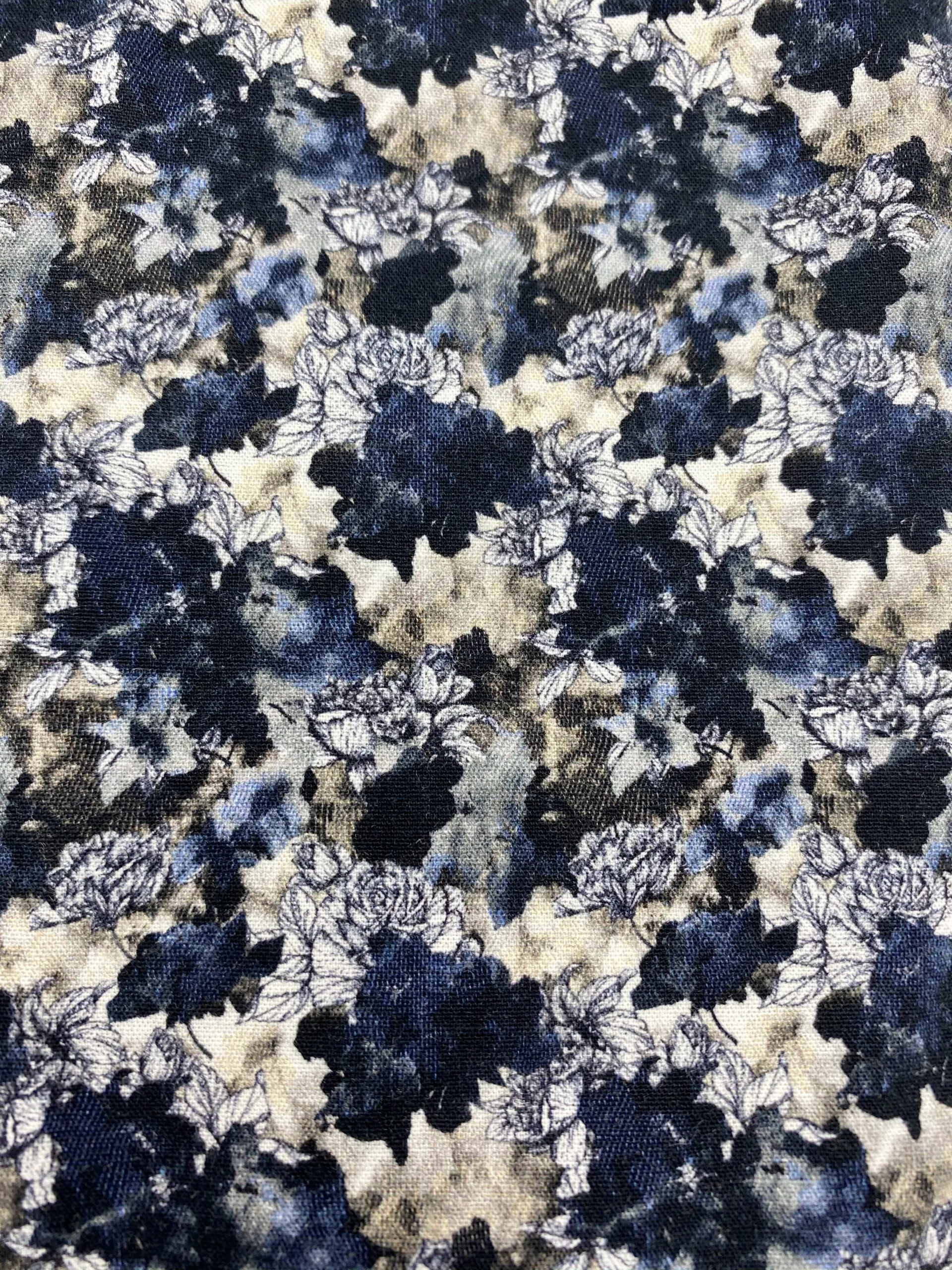 GMF965 Camicia floreale blu