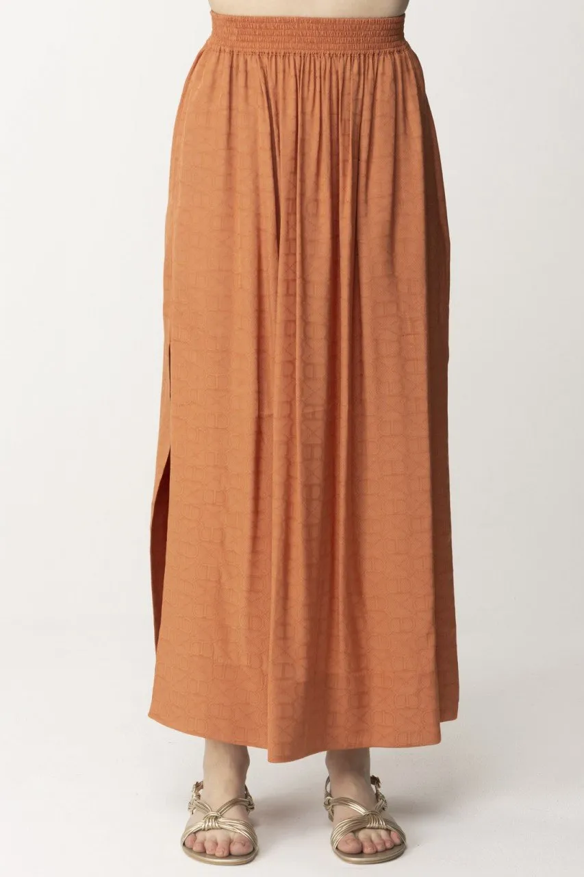 Gonna lunga jacquard con Oval T CANYON SUNSET
