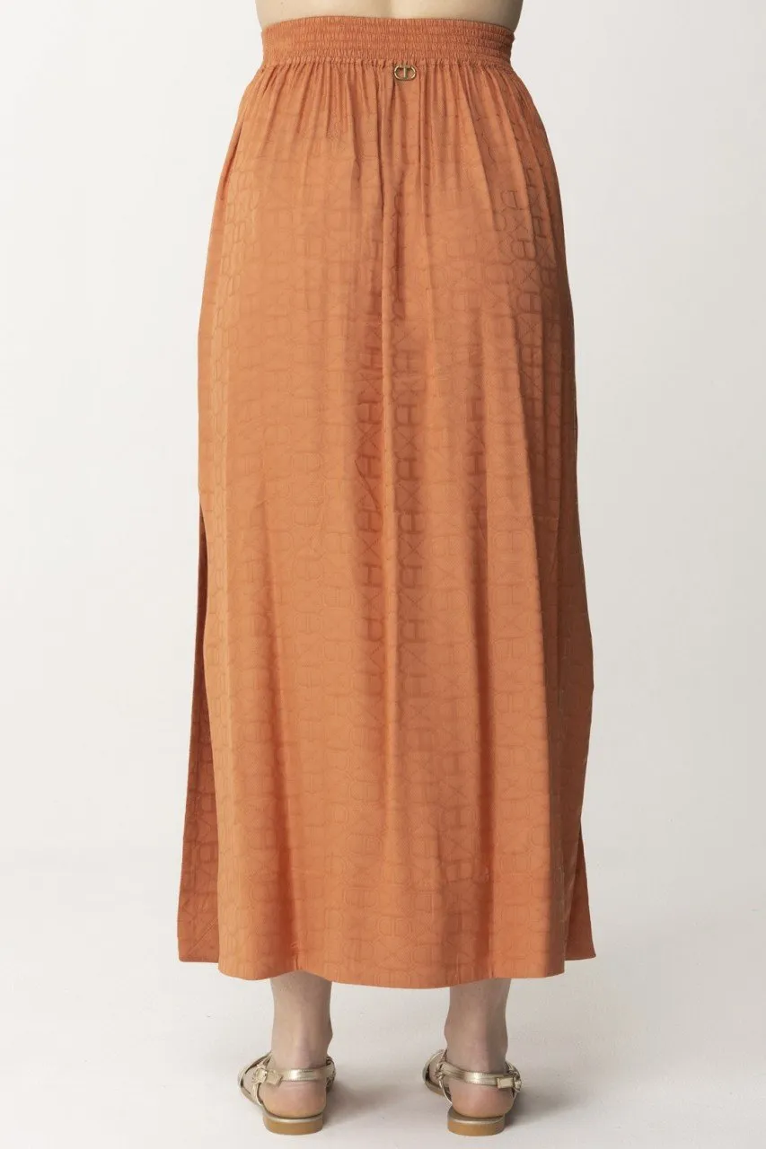 Gonna lunga jacquard con Oval T CANYON SUNSET