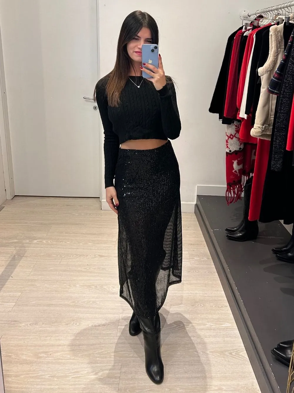 Gonna lunga paillettes