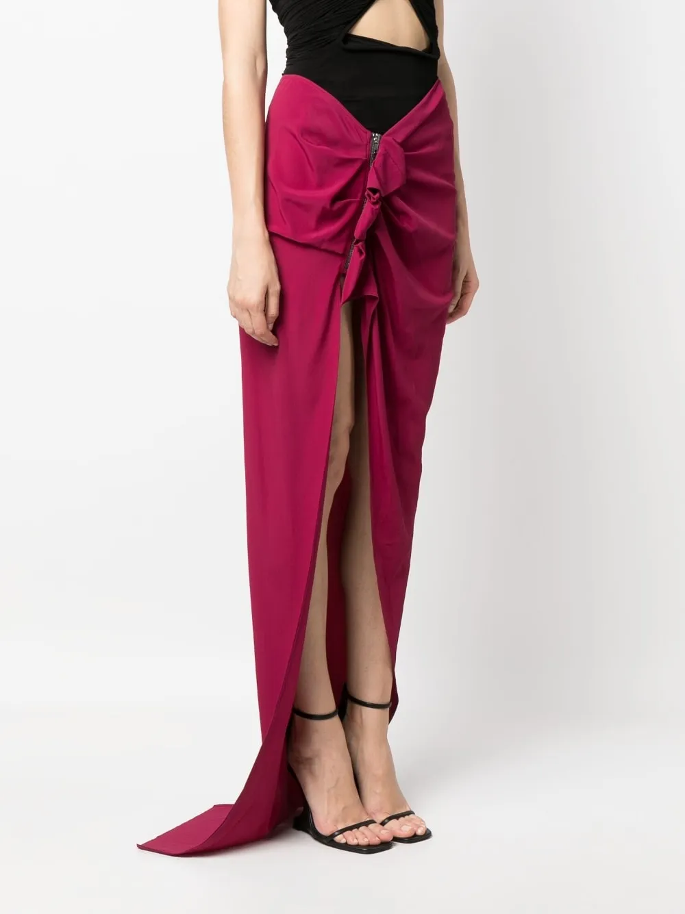 Gonna maxi con spacco edfu in fucsia - donna